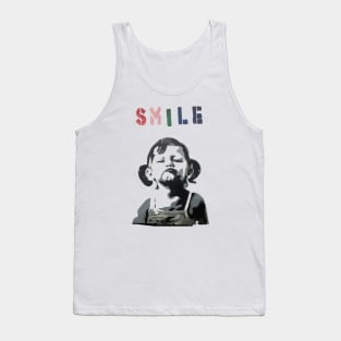 BANKSY SMILE Girl Tank Top